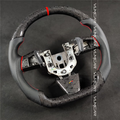 Private custom Honeycomb Carbon Fiber steering wheel with leather For Cadillac CTS v2 2009-2014