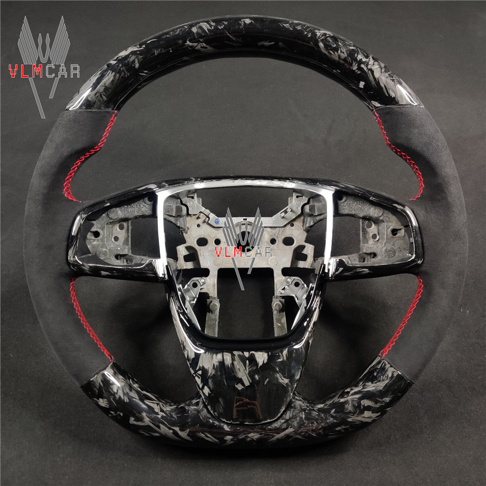 Private custom carbon fiber steering wheel/trims for Honda Civic Fc1