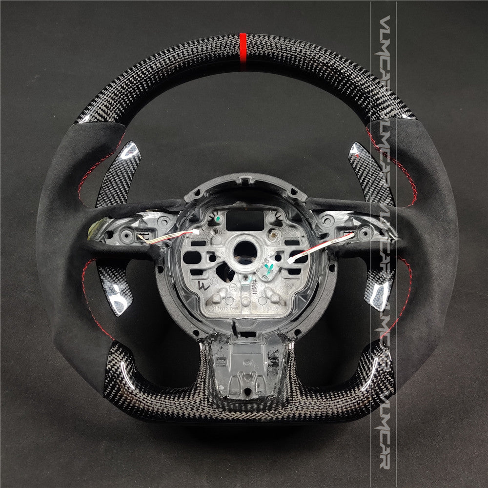 Private custom carbon fiber steering wheel with suede for audi A1/A6/A7/S/RS