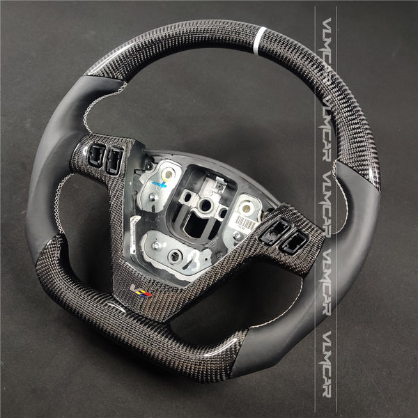 VLM Carbon Fiber steering wheel with smooth leather For Cadillac CTS V1 2004-2008