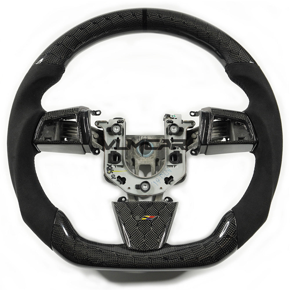 Private custom Honeycomb Carbon Fiber steering wheel with alcantara For Cadillac CTS v2 2009-2014