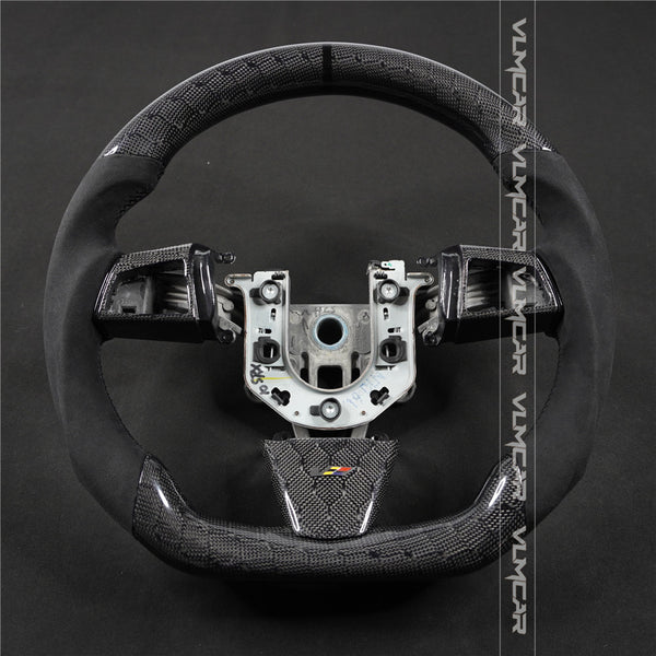Private custom Honeycomb Carbon Fiber steering wheel with alcantara For Cadillac CTS v2 2009-2014