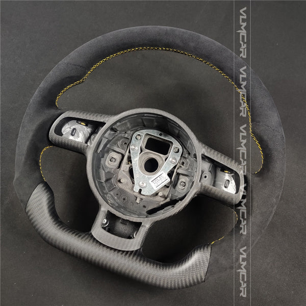 Private custom Matte carbon fiber steering wheel with suede for audi A3/s3/8P/TT/R8
