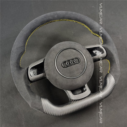 Private custom Matte carbon fiber steering wheel with suede for audi A3/s3/8P/TT/R8