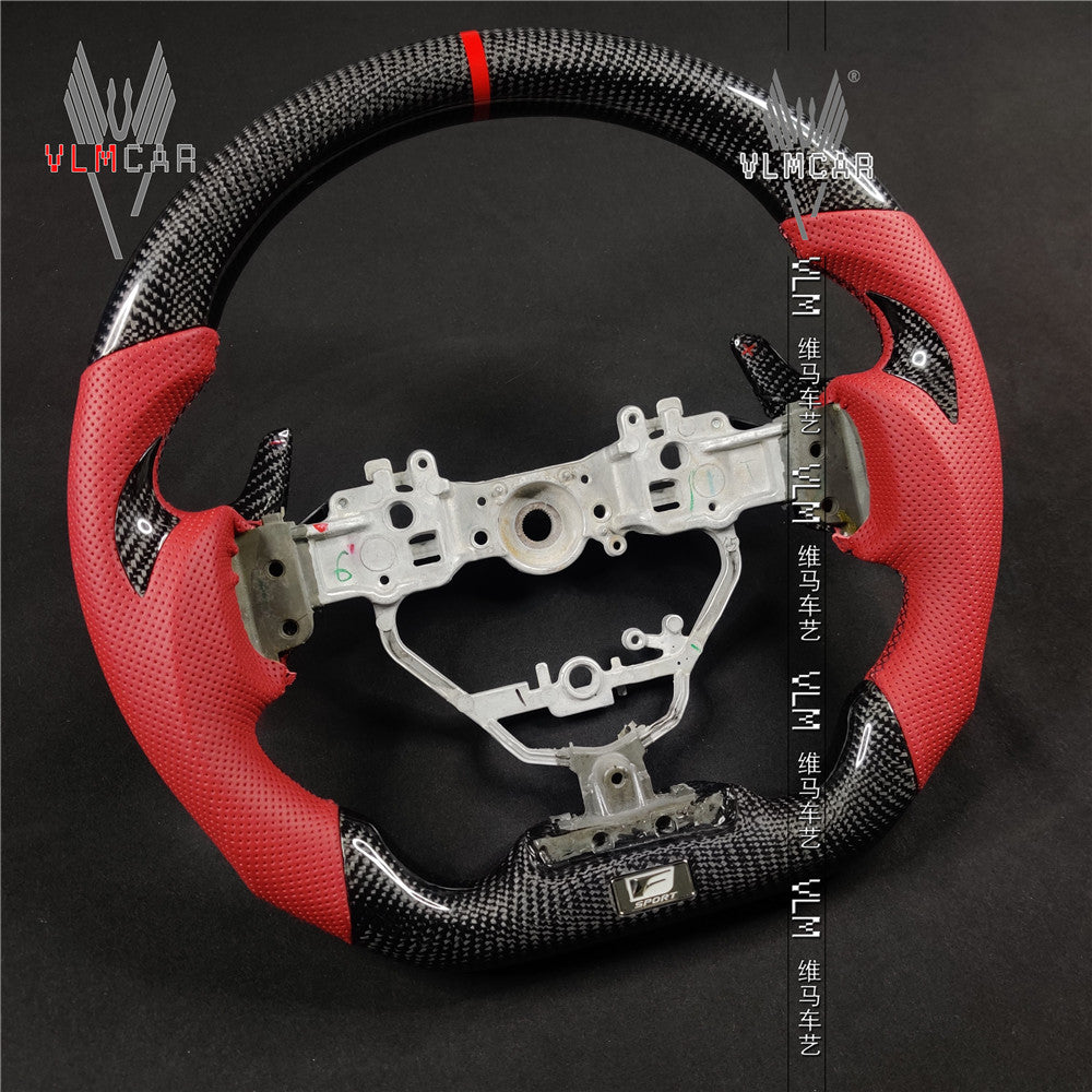 Private custom carbon Fiber steering wheel and shift paddle For Lexus IS/ISF/ES/RX/RC/RCF