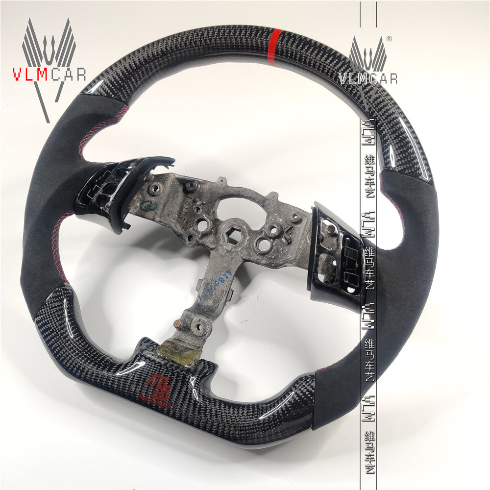 Private custom carbon Fiber steering wheel For Mazda 3 /mazda 6 with alcantara