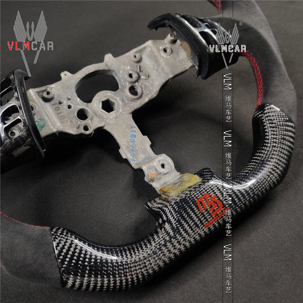 Private custom carbon Fiber steering wheel For Mazda 3 /mazda 6 with alcantara