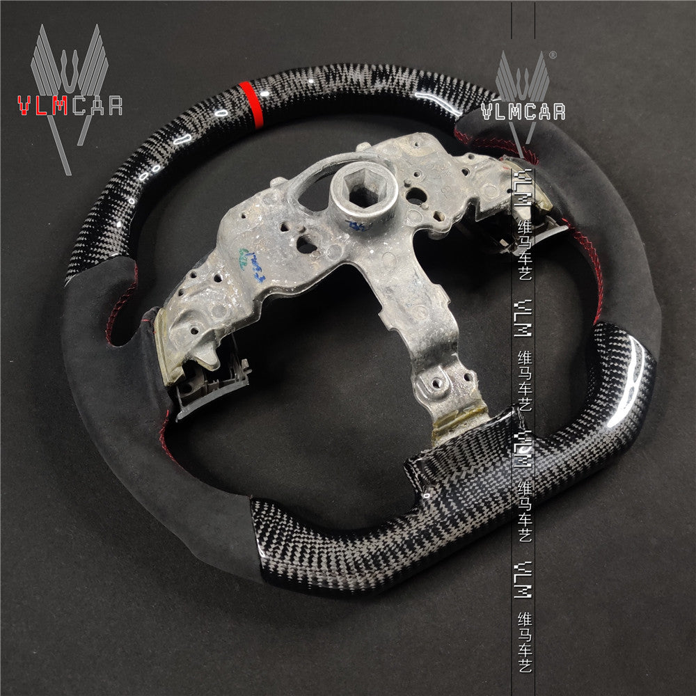 Private custom carbon Fiber steering wheel For Mazda 3 /mazda 6 with alcantara