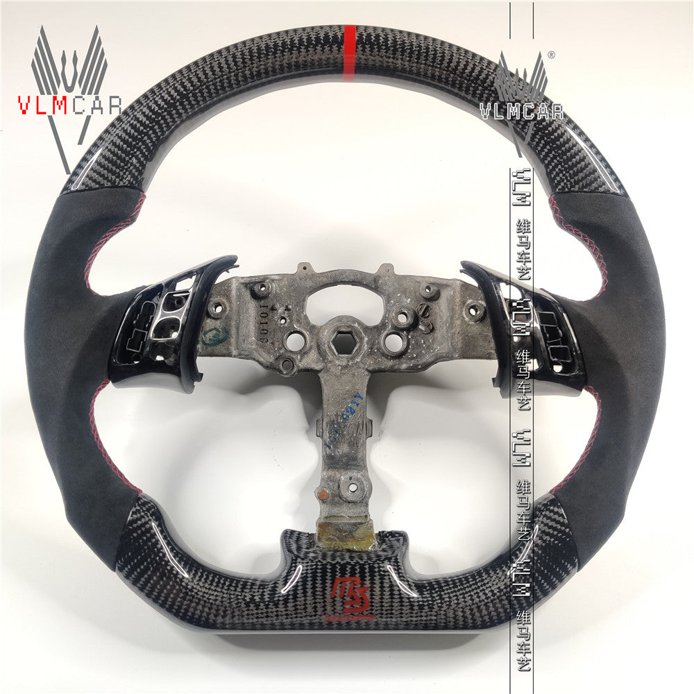 Private custom carbon Fiber steering wheel For Mazda 3 /mazda 6 with alcantara