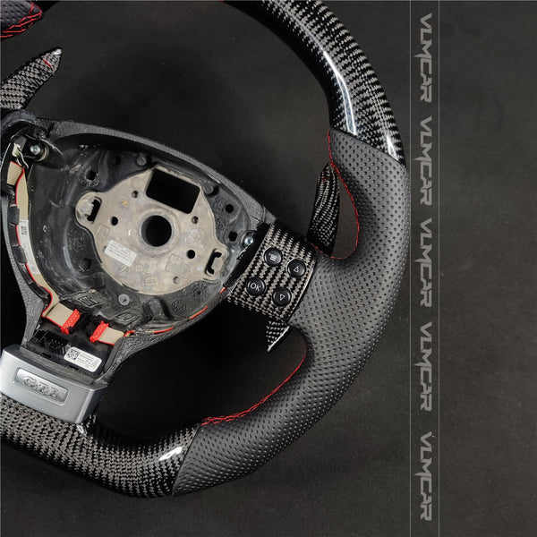 Private custom carbon Fiber steering wheel For Volkswagen Golf 5/ MK5/ GTI/with carbon shift paddles