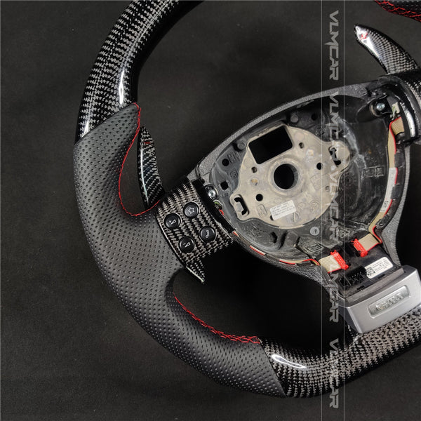 Private custom carbon Fiber steering wheel For Volkswagen Golf 5/ MK5/ GTI/with carbon shift paddles
