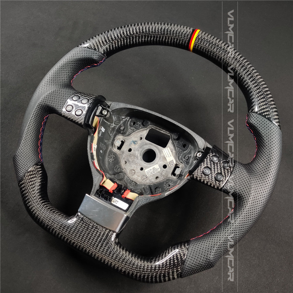 Private custom carbon Fiber steering wheel For Volkswagen Golf 5/ MK5/ GTI/without paddles holes