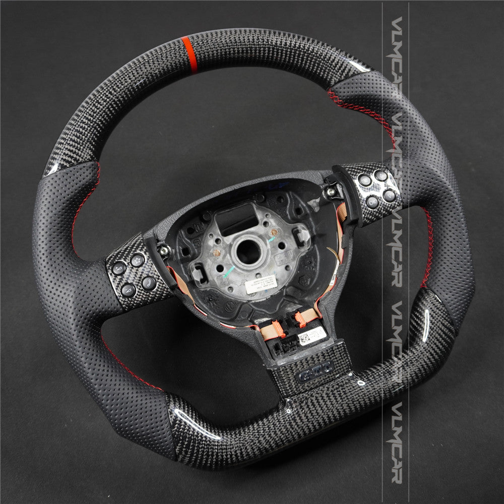 Private custom carbon Fiber steering wheel For Volkswagen Golf 5/ MK5/ GTI/without paddles holes