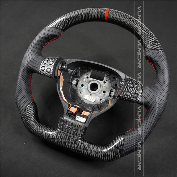 Private custom carbon Fiber steering wheel For Volkswagen Golf 5/ MK5/ GTI/without paddles holes
