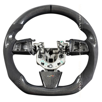 Private custom carbon Fiber steering wheel with suede For Cadillac CTS v2 2009-2014