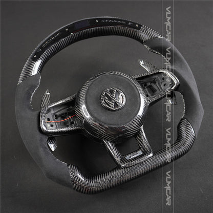 Private custom carbon Fiber steering wheel with led display For Volkswagen golf mk7/7.5/DSG