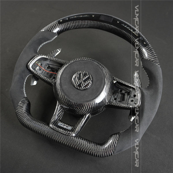 Private custom carbon Fiber steering wheel with led display For Volkswagen golf mk7/7.5/DSG