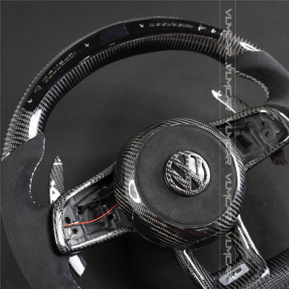 Private custom carbon Fiber steering wheel with led display For Volkswagen golf mk7/7.5/DSG