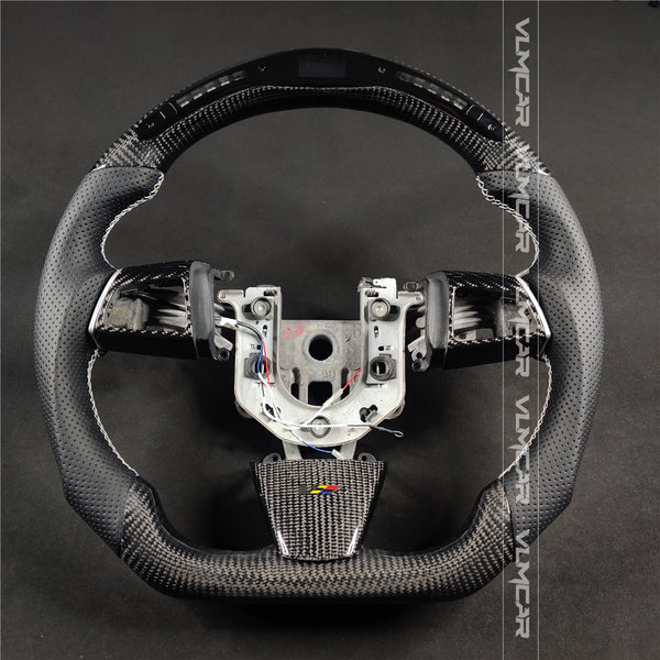 Private custom carbon Fiber steering wheel with led display For Cadillac CTS v2 2009-2014
