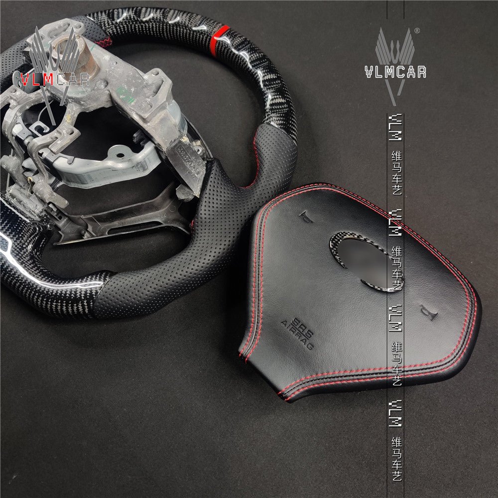 Private custom carbon fiber steering wheel for Infiniti G37/G25/with airbag cover and carbon emblem