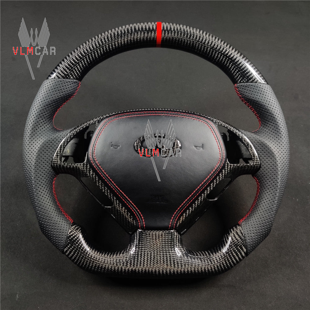 Private custom carbon fiber steering wheel for Infiniti G37/G25/with airbag cover and carbon emblem