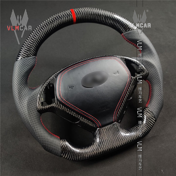 Private custom carbon fiber steering wheel for Infiniti G37/G25/with airbag cover and carbon emblem