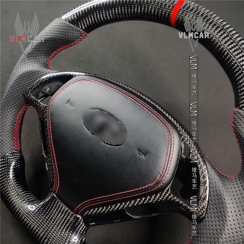 Private custom carbon fiber steering wheel for Infiniti G37/G25/with airbag cover and carbon emblem