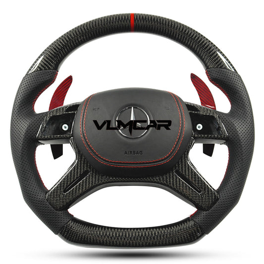 Private custom carbon fiber steering wheel for Mercedes Benz ML/GL/G/ W166 /W463 with shift paddles