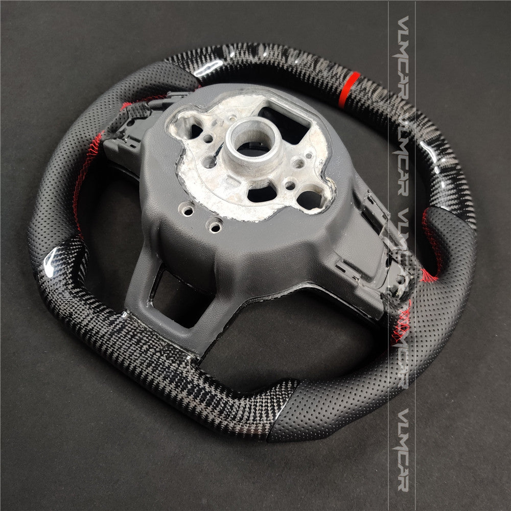 Carbon Fiber Flat Customized Steering Wheel for VW Golf MK7 GTI R