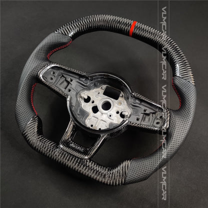 Private custom carbon fiber steering wheel for Volkswagen Golf 7/MK7/MK7.5 /GTI/R /Manual/top and bottom flat