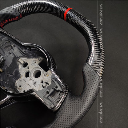 Private custom carbon fiber steering wheel for Volkswagen Golf 7/MK7/MK7.5 /GTI/R /Manual/top and bottom flat