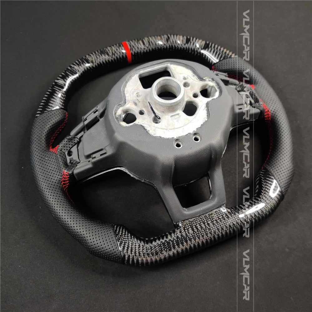 Private custom carbon fiber steering wheel for Volkswagen Golf 7/MK7/MK7.5 /GTI/R /Manual/top and bottom flat