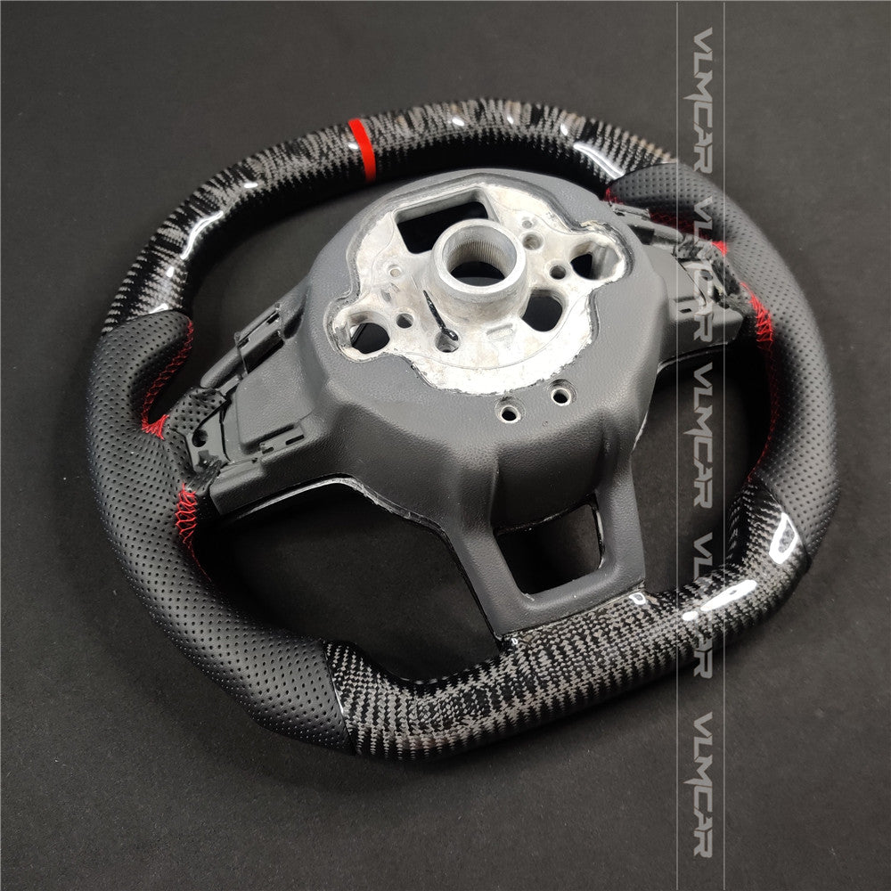 Carbon Fiber Flat Customized Steering Wheel for VW Golf MK7 GTI R