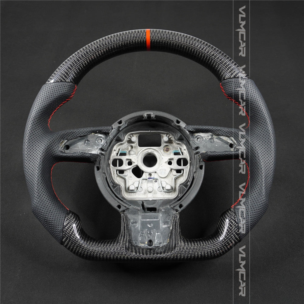 Private custom carbon fiber steering wheel for audi A1/A6/S6/A7/S7/without shift paddle hole