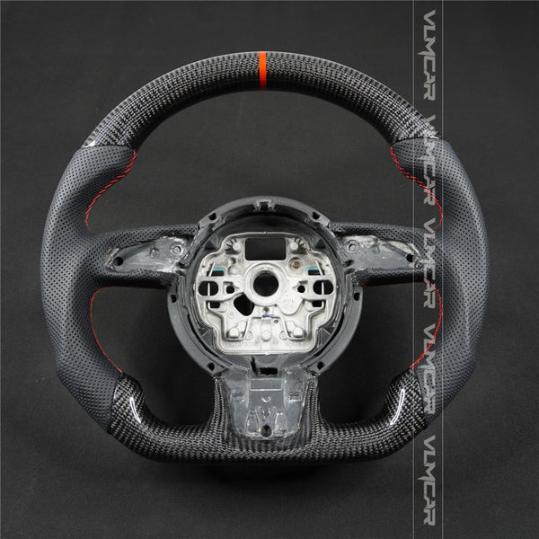 Private custom carbon fiber steering wheel for audi A1/A6/S6/A7/S7/without shift paddle hole