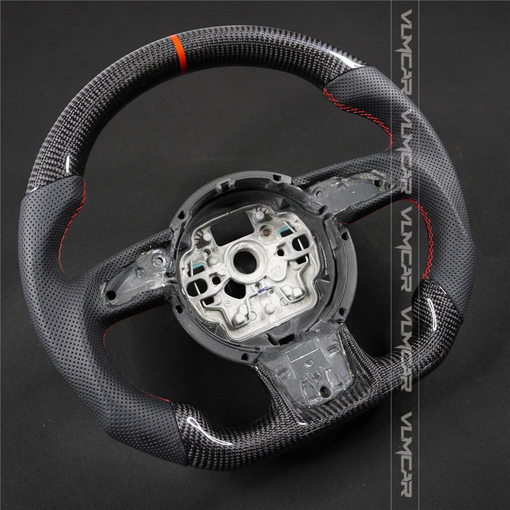 Private custom carbon fiber steering wheel for audi A1/A6/S6/A7/S7/without shift paddle hole