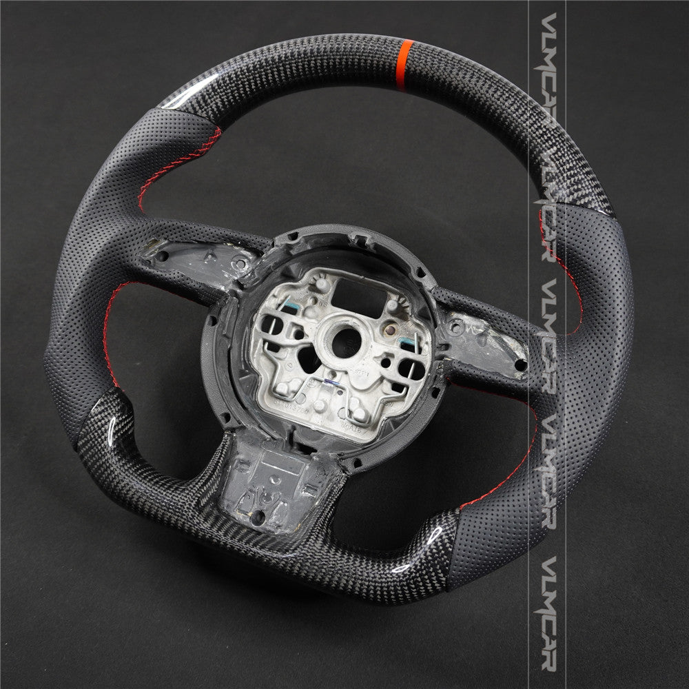 Private custom carbon fiber steering wheel for audi A1/A6/S6/A7/S7/without shift paddle hole