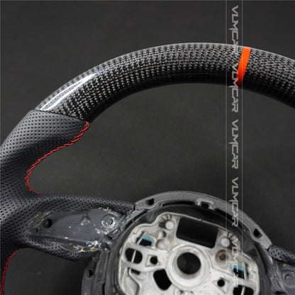 Private custom carbon fiber steering wheel for audi A1/A6/S6/A7/S7/without shift paddle hole