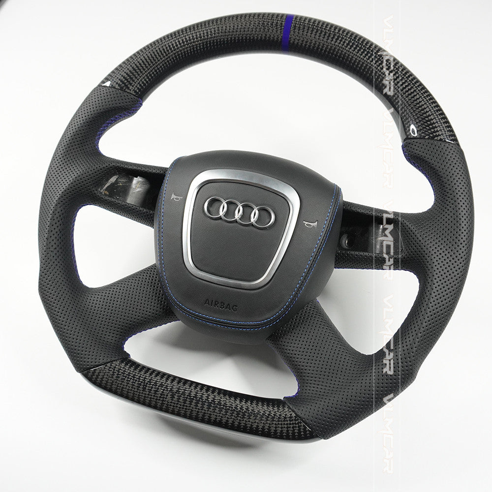 Private custom carbon fiber steering wheel for audi A3/A4/A6/S/RS/Q5/Q7