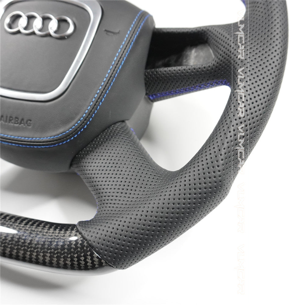 Private custom carbon fiber steering wheel for audi A3/A4/A6/S/RS/Q5/Q7