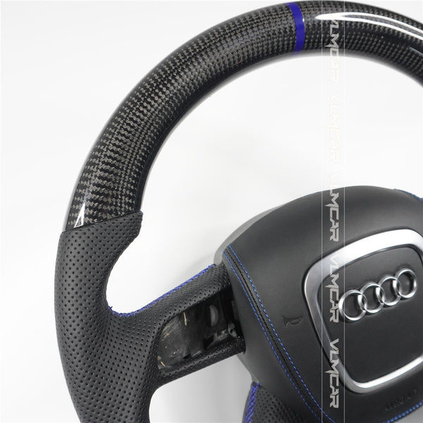 Private custom carbon fiber steering wheel for audi A3/A4/A6/S/RS/Q5/Q7