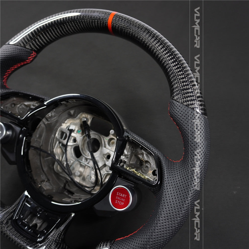 Private custom carbon fiber steering wheel for audi with R8 Engine Start Stop Drive select switch button