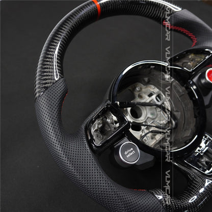 Private custom carbon fiber steering wheel for audi with R8 Engine Start Stop Drive select switch button