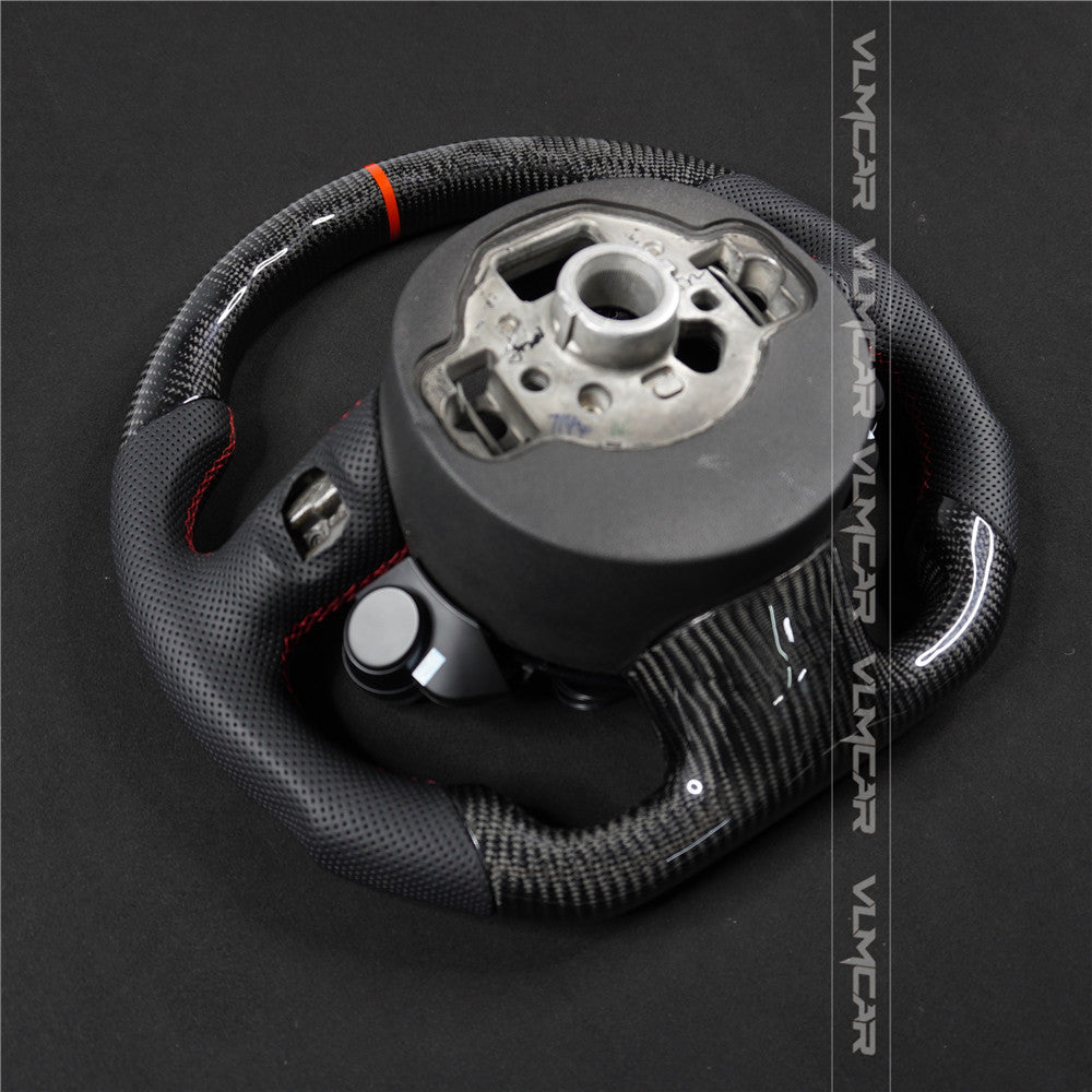 Private custom carbon fiber steering wheel for audi with R8 Engine Start Stop Drive select switch button