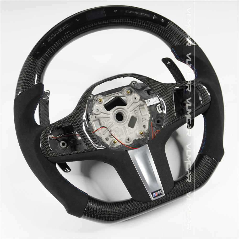 Private custom carbon fiber steering wheel with led display for bmw 3/5/8 Series/x5/x6/G20/G30/G05