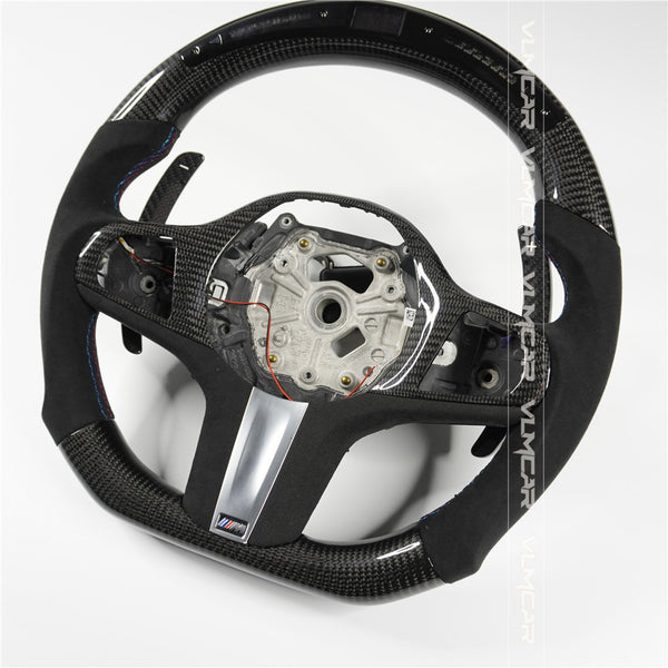 Private custom carbon fiber steering wheel with led display for bmw 3/5/8 Series/x5/x6/G20/G30/G05
