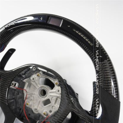 Private custom carbon fiber steering wheel with led display for bmw 3/5/8 Series/x5/x6/G20/G30/G05