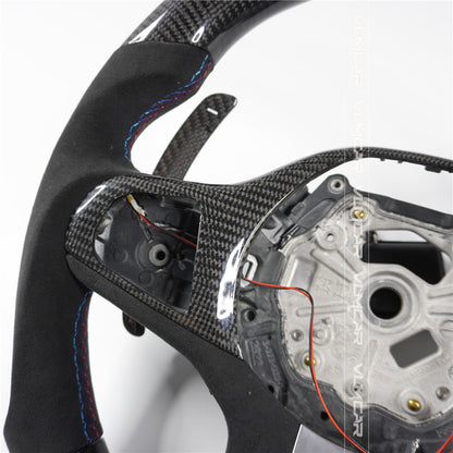 Private custom carbon fiber steering wheel with led display for bmw 3/5/8 Series/x5/x6/G20/G30/G05