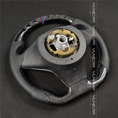 Private custom carbon fiber steering wheel for bmw 5 series /E60/M5/without paddles holes