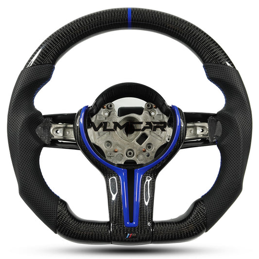 Private custom carbon fiber steering wheel for bmw M3/M4/M2/F80/F82/F83/F87/with perforated leather